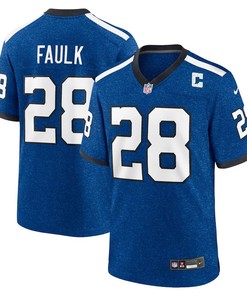 Indianapolis Colts #28 Marshall Faulk Indiana Nights Alternate Game Jersey - Royal
