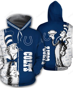 Indianapolis Colts 3D Hoodie Zip Hoodie