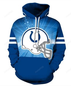 Indianapolis Colts 3D Hoodie Zip Hoodie Style 2
