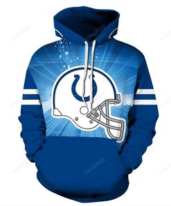 Indianapolis Colts 3D Hoodie Zip Hoodie Style 2