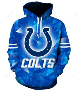 Indianapolis Colts 3D Hoodie Zip Hoodie Style 8