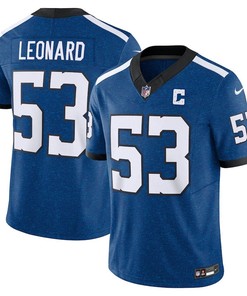 Indianapolis Colts #53 Shaquille Leonard Indiana Nights Alternate Vapor Fuse Limited Jersey - Royal