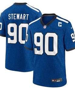 Indianapolis Colts #90 Grover Stewart Indiana Nights Alternate Game Jersey - Royal