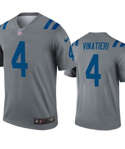 Indianapolis Colts Adam Vinatieri Gray Inverted Legend Jersey