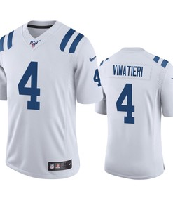Indianapolis Colts Adam Vinatieri White 100th Season Vapor Limited Jersey