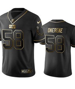 Indianapolis Colts Bobby Okereke Black 2019 Vapor Limited Golden Edition Jersey
