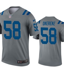 Indianapolis Colts Bobby Okereke Gray Inverted Legend Jersey