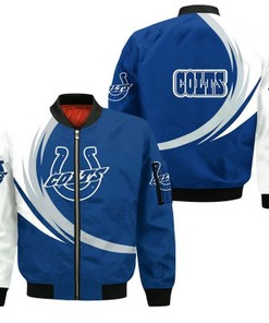 Indianapolis Colts Bomber Jacket graphic curve