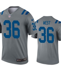 Indianapolis Colts Charcandrick West Gray Inverted Legend Jersey