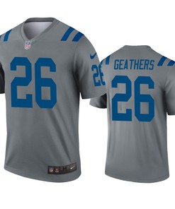 Indianapolis Colts Clayton Geathers Gray Inverted Legend Jersey