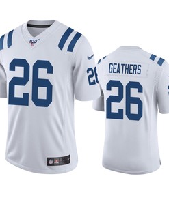 Indianapolis Colts Clayton Geathers White 100th Season Vapor Limited Jersey