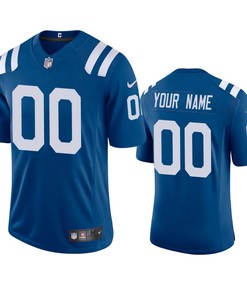 Indianapolis Colts Custom Royal 2020 Vapor Limited Jersey - Mens