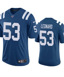 Indianapolis Colts Darius Leonard Royal 100th Season Vapor Limited Jersey