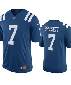 Indianapolis Colts Jacoby Brissett Royal 100th Season Vapor Limited Jersey