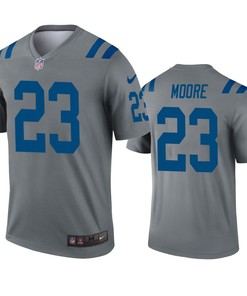 Indianapolis Colts Kenny Moore Gray Inverted Legend Jersey