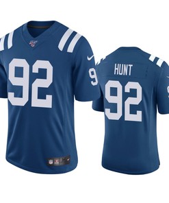 Indianapolis Colts Margus Hunt Royal 100th Season Vapor Limited Jersey