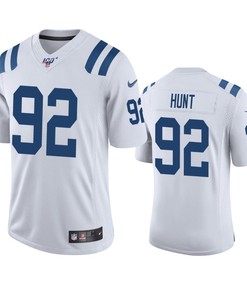 Indianapolis Colts Margus Hunt White 100th Season Vapor Limited Jersey