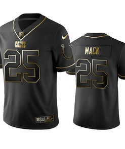 Indianapolis Colts Marlon Mack Black Golden Edition 2019 Vapor Untouchable Limited Jersey - Mens