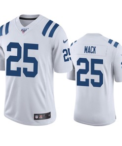 Indianapolis Colts Marlon Mack White 100th Season Vapor Limited Jersey