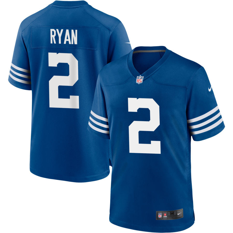 Indianapolis Colts Matt Ryan 2 Nfl American Football Royal Alternate Game Jersey Gift For Colts Fans