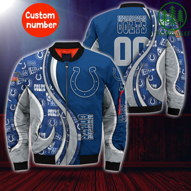 Indianapolis Colts NFL Custom Number Bomber Jacket for fans