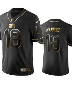 Indianapolis Colts Peyton Manning Black Golden Edition 2019 Vapor Untouchable Limited Jersey - Mens