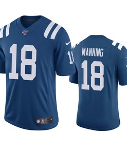 Indianapolis Colts Peyton Manning Royal 100th Season Vapor Limited Jersey