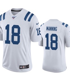 Indianapolis Colts Peyton Manning White 100th Season Vapor Limited Jersey