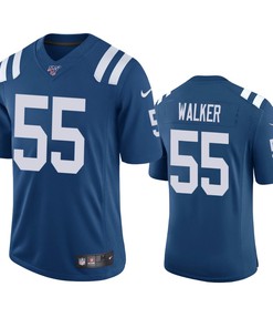 Indianapolis Colts Phillip Walker Royal 100th Season Vapor Limited Jersey