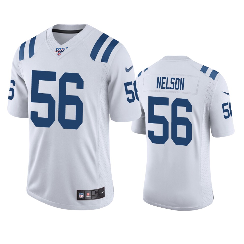 Indianapolis Colts Quenton Nelson White 100th Season Vapor Limited Jersey
