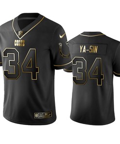 Indianapolis Colts Rock Ya-sin Black 2019 Vapor Limited Golden Edition Jersey