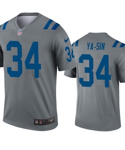 Indianapolis Colts Rock Ya-sin Gray Inverted Legend Jersey