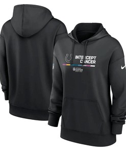 Indianapolis Colts Women's 2022 NFL Crucial Catch Therma Performance Pullover Hoodie - Black