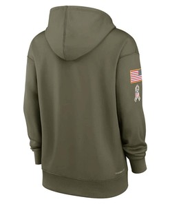 Indianapolis Colts Women's 2022 Salute To Service Performance Pullover Hoodie - Olive