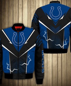 Indianapolis Colts bomber Jacket lightning graphic gift for men