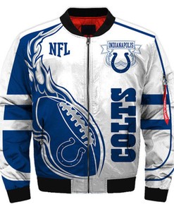 Indianapolis Colts bomber jacket winter coat gift for men