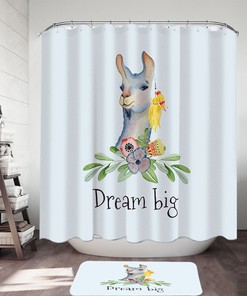 Inspirational Llama Shower Curtain - Perfect for Your Home Decor