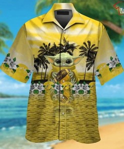 Iowa Hawkeyes And Baby Yoda Hawaiian Shirt