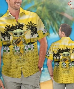 Iowa Hawkeyes And Baby Yoda Hawaiian Shirt