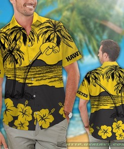 Iowa Hawkeyes Hibiscus Hawaiian Shirt Beach Short