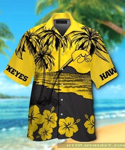 Iowa Hawkeyes Hibiscus Hawaiian Shirt Beach Short