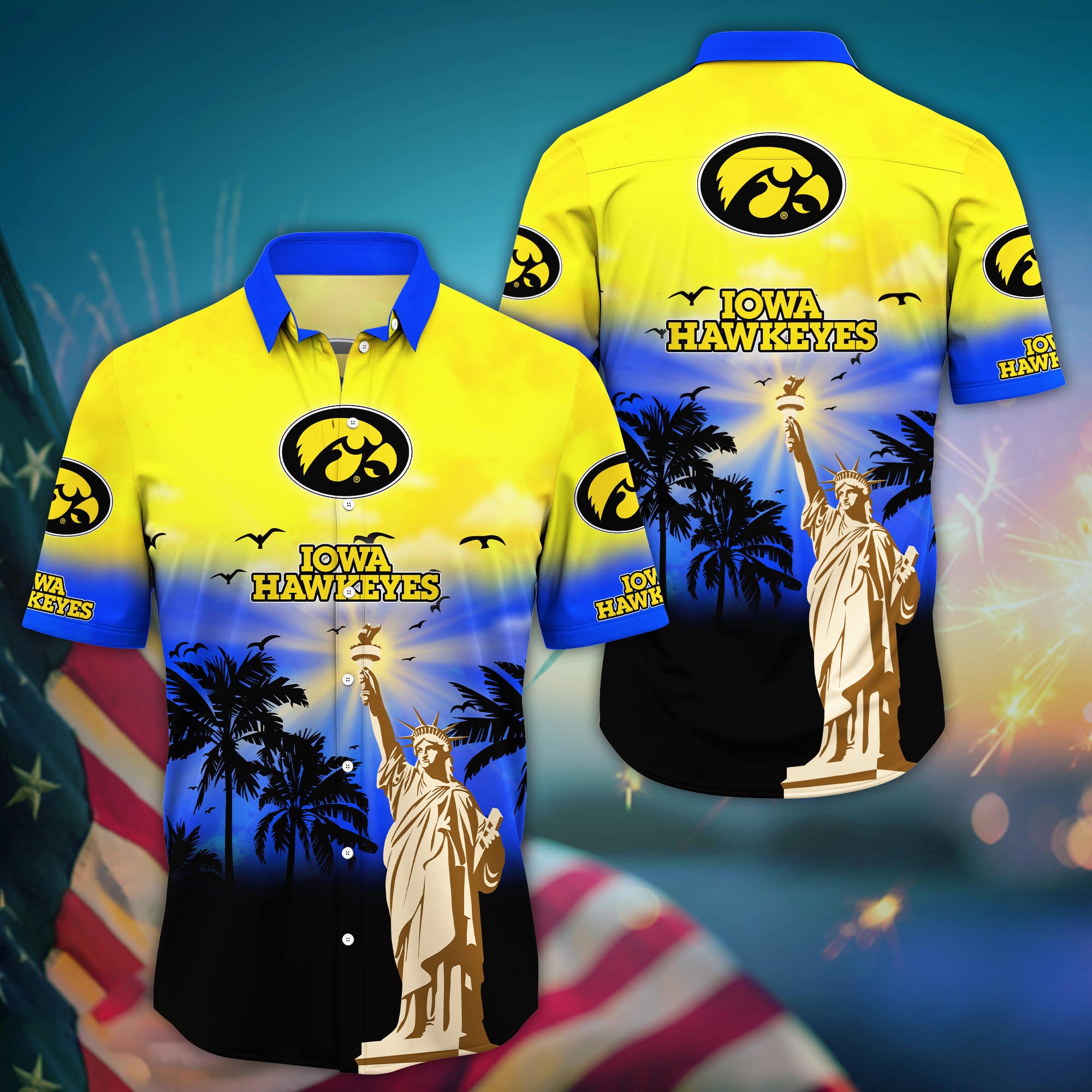 Iowa Hawkeyes NCAA Flower Hawaii Shirt For Fans Ver 1