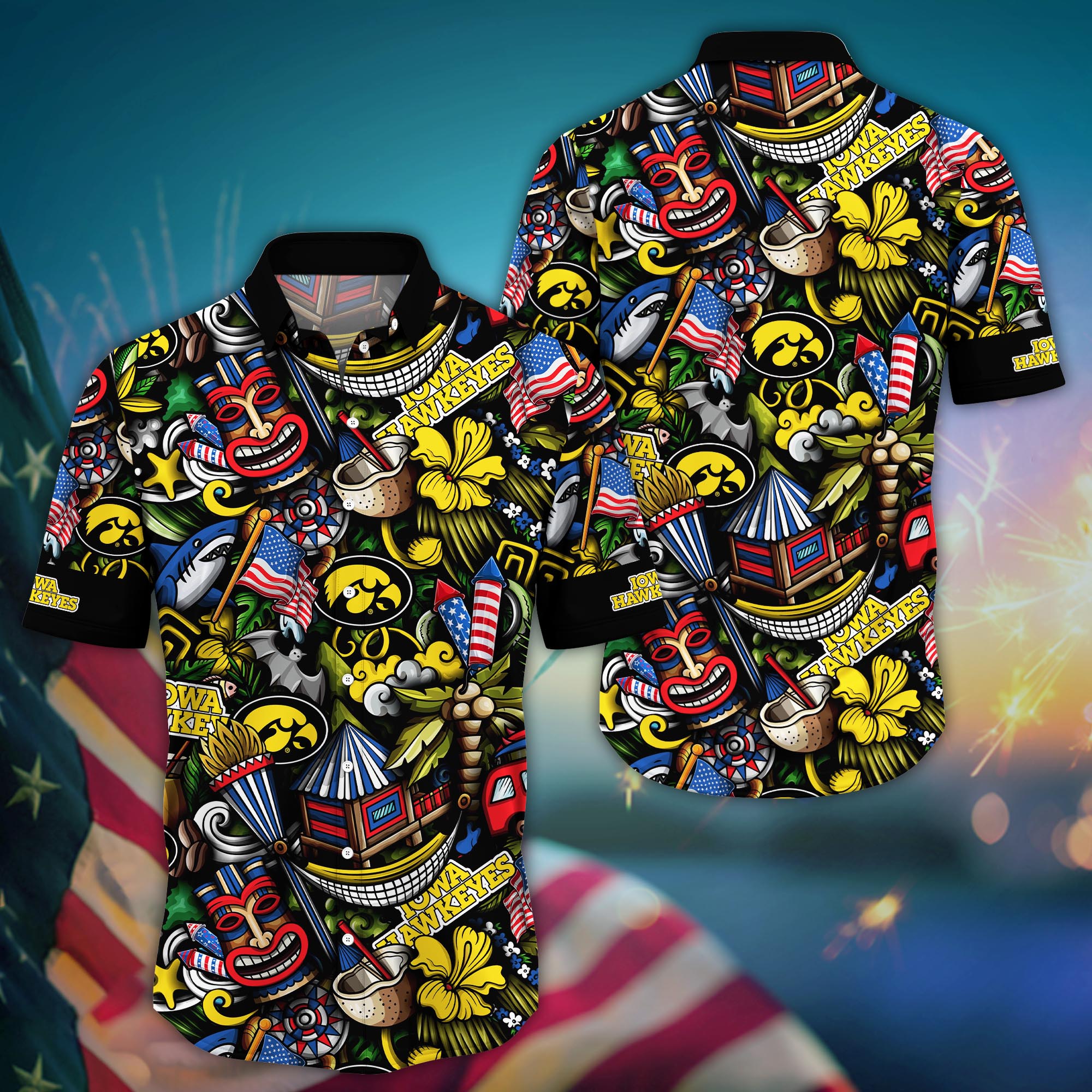 Iowa Hawkeyes NCAA Flower Hawaii Shirt For Fans Ver 2