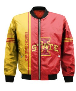Iowa State Cyclones Bomber Jacket Half Style - NCAA