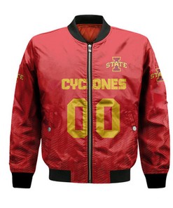 Iowa State Cyclones Bomber Jacket Logo Sport Ombre  - NCAA