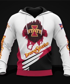 Iowa State Cyclones Hoodie 3D Zip Hoodie Long Sleeve Gift for Fan
