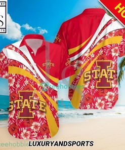 Iowa State Cyclones NCAA Hibiscus Tropical Flower Hawaiian Shirt