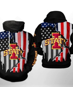 Iowa State Cyclones NCAA US Flag 3D Printed Hoodie/Zipper Hoodie