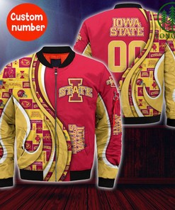 Iowa State Cyclones NCAA2 Custom Number Bomber Jacket   for fans