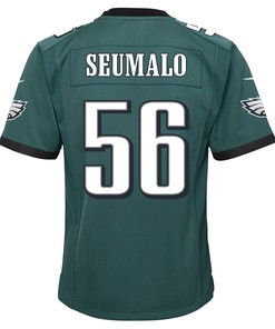 Isaac Seumalo 56 Philadelphia Eagles Super Bowl LVII Champions 2 Stars 2 Stars Youth Game Jersey - Black